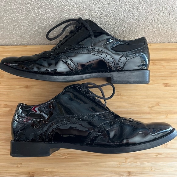 VIONIC HADLEY OXFORD Black Patent Shiny Dress Shoes Wingtip ORTHAHEEL - Picture 8 of 14